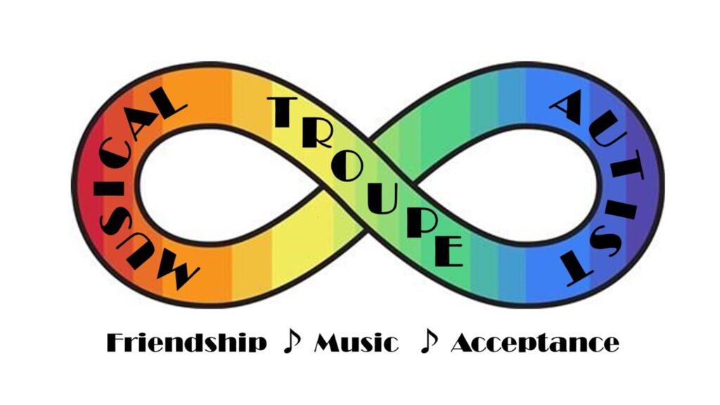 Colorful Troupe logo in the shape of the infinity symbol and rainbow colors.